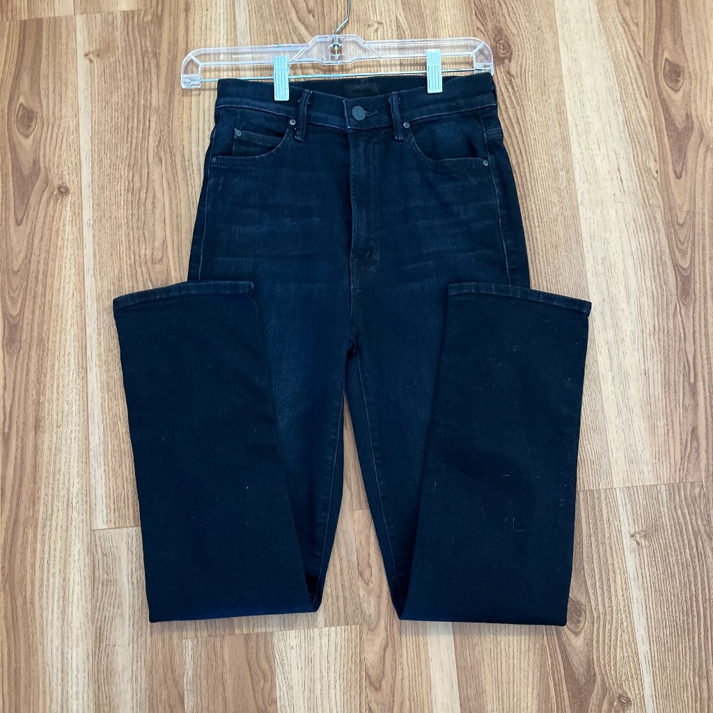 Mother Woman's Black Swooner Rascal Ankle Stretch Jeans 24